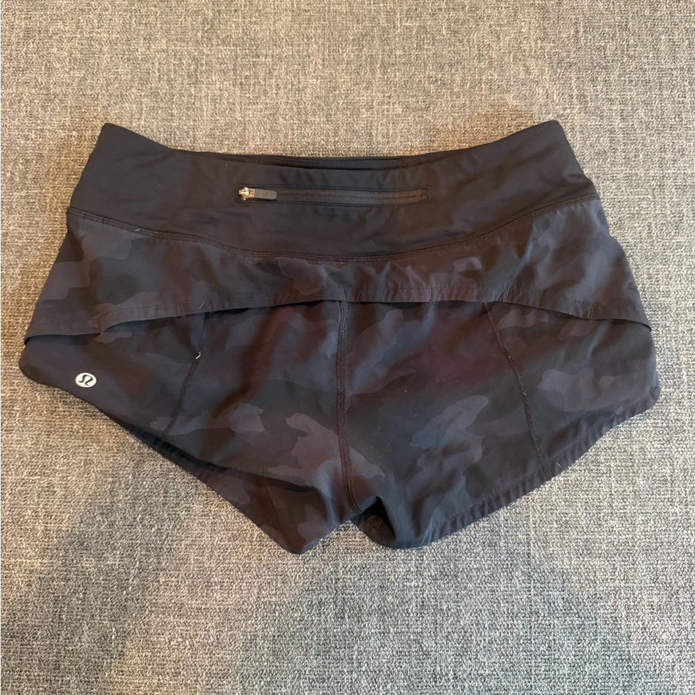 lululemon athletica Black Camo Athletic Shorts